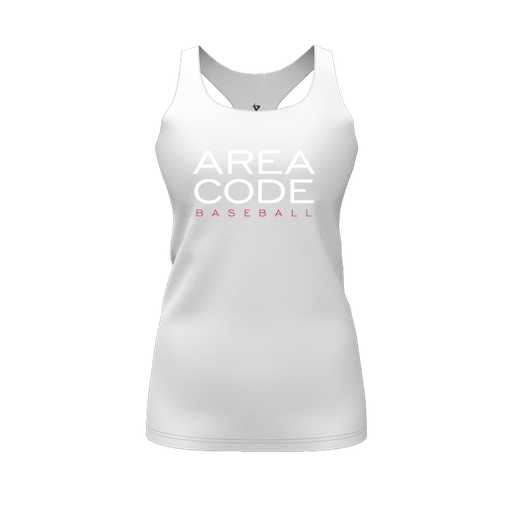[CUS-DFW-RCBK-PER-WHT-FYS-LOGO2] Decker Racerback Tank Top (Female Youth S, White, Logo 2)