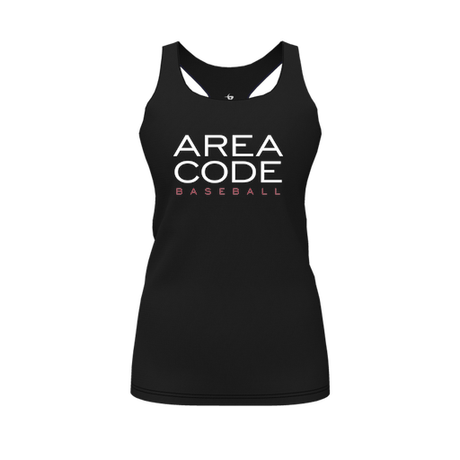 [CUS-DFW-RCBK-PER-BLK-FYS-LOGO2] Decker Racerback Tank Top (Female Youth S, Black, Logo 2)