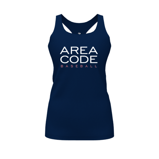 [FT0TRBNV-FYS-LOGO2] Decker Racerback Tank Top (Female Youth S, Navy, Logo 2)