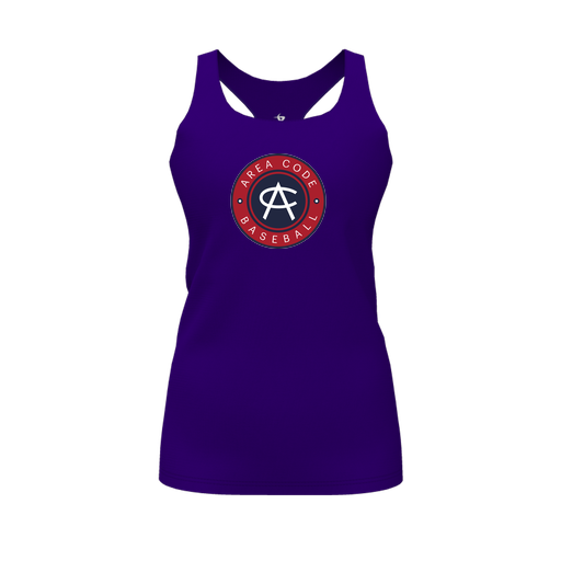 [CUS-DFW-RCBK-PER-PUR-FYS-LOGO1] Decker Racerback Tank Top (Female Youth S, Purple, Logo 1)