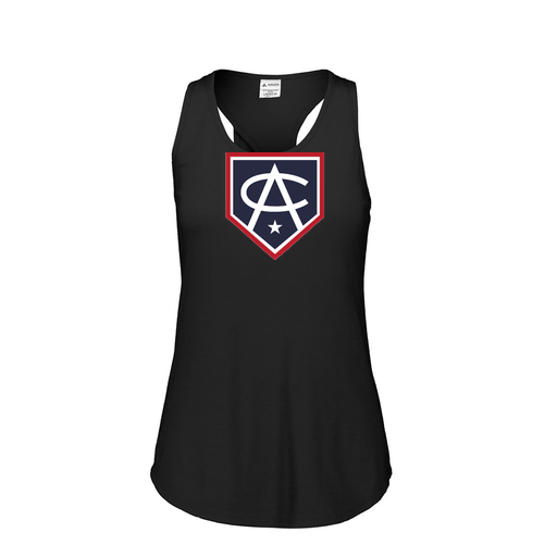 [FT0TUBBK-FAS-LOGO3] Ladies Tri Blend Tank Top (Female Adult S, Black, Logo 3)