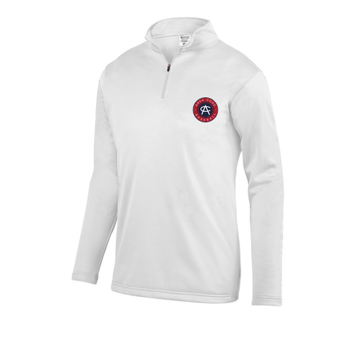 [DFW-FFQZ-WHT-AS-LOGO1] Decker Men's FlexFleece 1/4 Zip (Adult S, White, Logo 1)