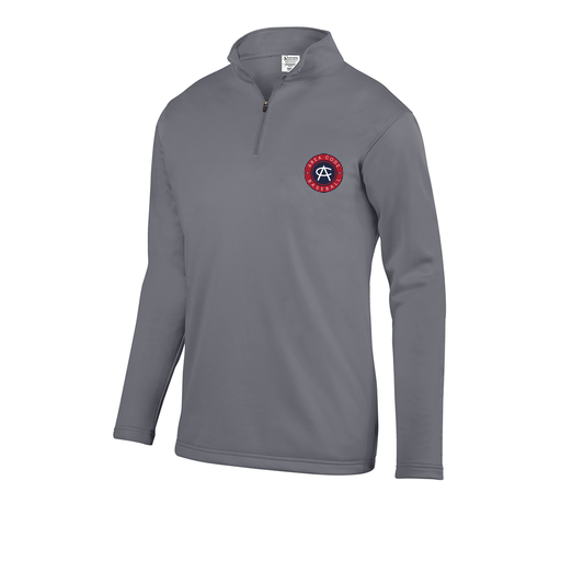 [FOLQFFGY-AS-LOGO1] Decker Men's FlexFleece 1/4 Zip (Adult S, Gray, Logo 1)