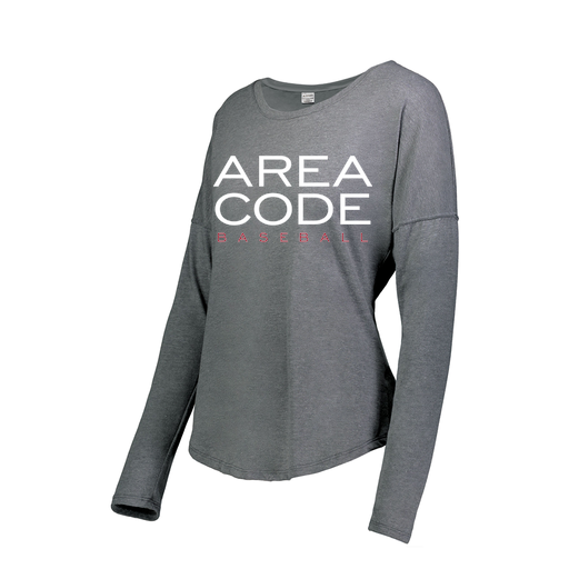 [FTLCUBGY-FAXS-LOGO2] Decker Women's Tri-Blend T-Shirt - Long Sleeve (Female Adult XS, Gray, Logo 2)